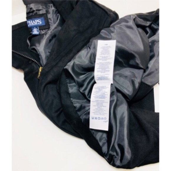 Chaps Womens Black Soft Faux Suede Pockets Full Zip Moto Jacket Sz M New - Picture 5 of 9